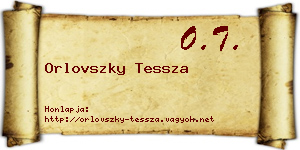 Orlovszky Tessza névjegykártya